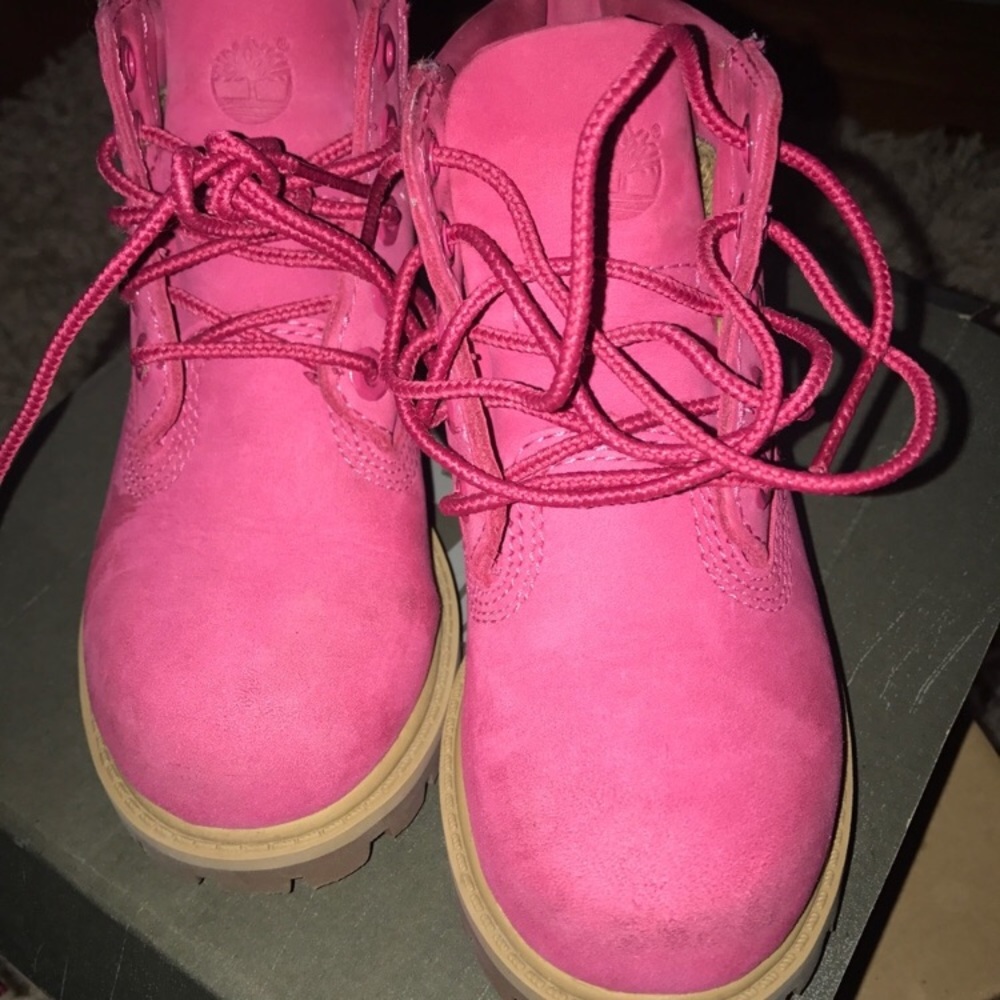 Pink toddler Timberland Boots
